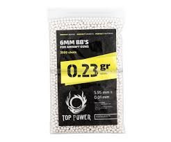 Шарики Top Power - 0,23  Precision BB (3500 шт., белые) (групповая тара 10 пакетов)