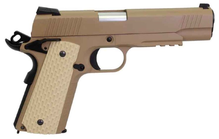 ПИСТОЛЕТ ПНЕВМ. WE COLT М1911А1 Kimber with Rail Tan WE-E010-Tan
