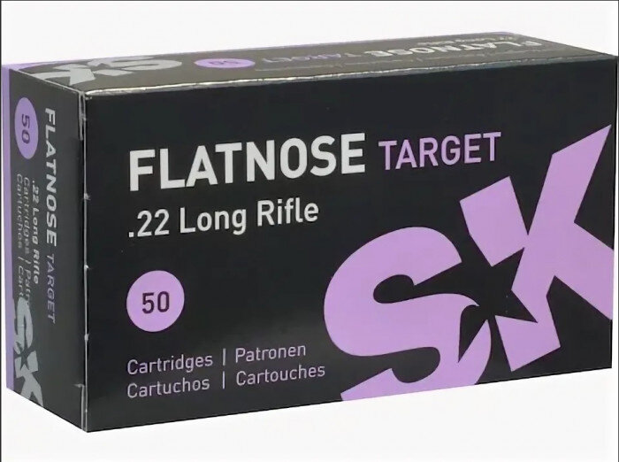 ПАТРОН кал. .22LR FLATNOSE Target  SK, 2,59 гр., 328 м/с, пр. Германия