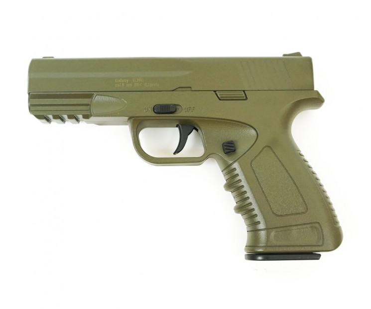 ПИСТОЛЕТ ПНЕВМ. GLOCK green (Galaxy) G.39G SPRING