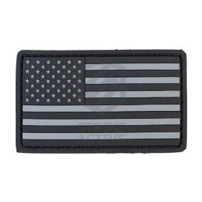 Нашивка PVC/ПВХ с велкро "Флаг США" размер Black 75х45 ДУБЛЬ