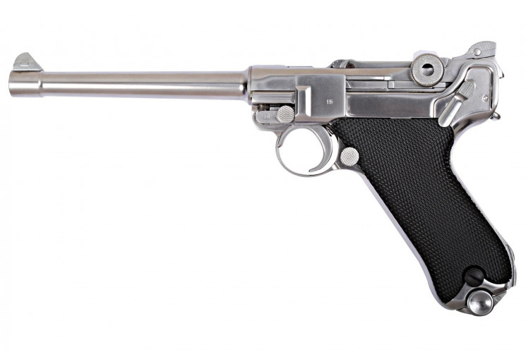 ПИСТОЛЕТ ПНЕВМ. WE P-08 6", металл, хромированный, WE-P005