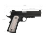ПИСТОЛЕТ ПНЕВМ. WE COLT M45A1 - Black, металл, WE-E015-BK