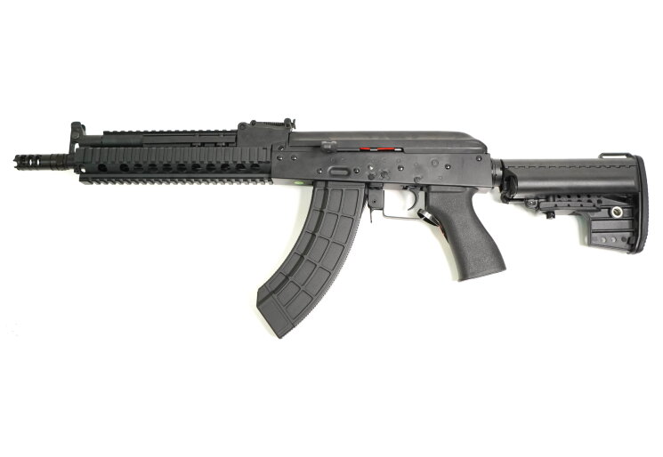 АВТОМАТ ПНЕВМ. CYMA RK-105, AEG, металл, черный пластик, выдвижной приклад, RIS, ЗУ, АКБ - CM040N