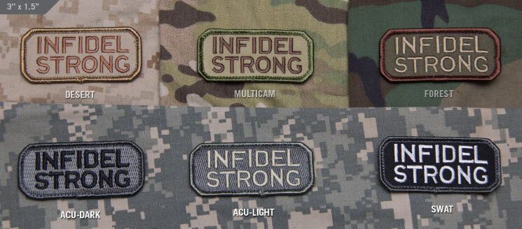ШЕВРОН ПАТЧ на липучке Infidel Strong код MSM patch-00008-forest