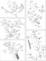 WE GLOCK 17 ДЕТАЛЬ УСМ Part 16