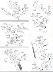 WE GLOCK 17 ДЕТАЛЬ УСМ Part 18