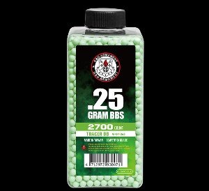 Шарики G&G 0,25 трассер зеленый ( 2700 шт., бутылка ) (групповая тара 24 бутылки) - G-07-265