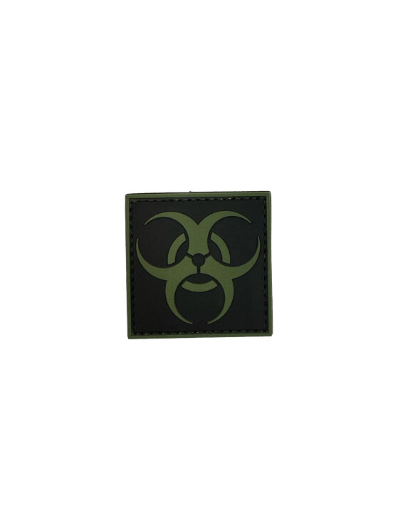 Нашивка PVC/ПВХ с велкро Biohazard квадрат 5 см. черный с оливой ZL11140654