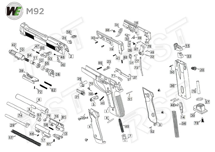 WE M-92 Gen2 РЕЗИНКА ВЫПУСКА Part 94