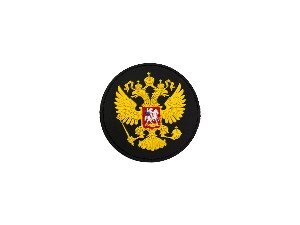 Нашивка PVC/ПВХ с велкро  Герб России черный  ZL1114092421798