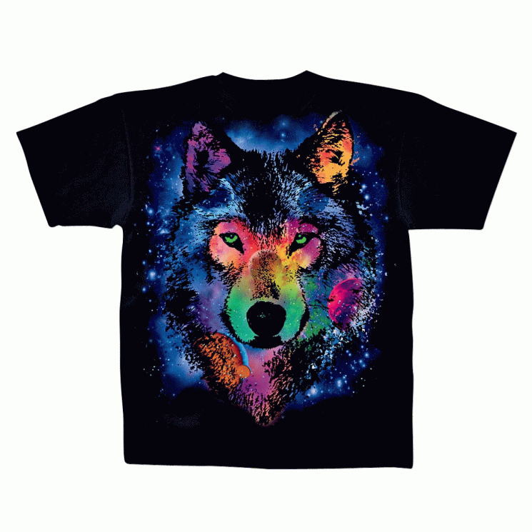 ФУТБОЛКА COSMIC WOLF, код LIQUID BLUE 31184