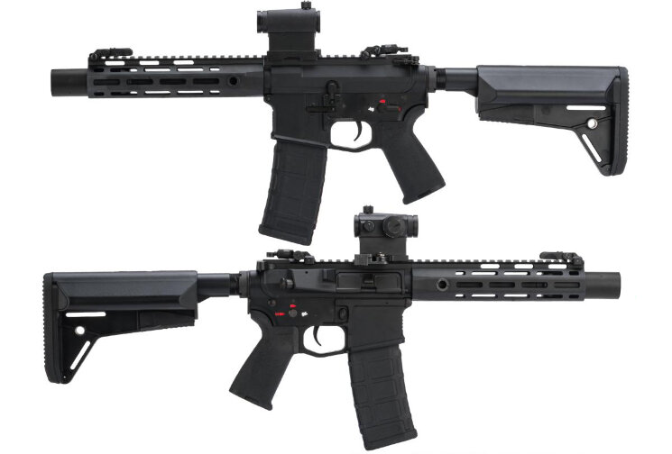АВТОМАТ ПНЕВМ. CYMA M4, M-LOK 10, металл, пластик, скл.прикл - CM097C