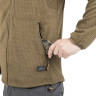 КУРТКА ALPHA HOODIE Jacket - Grid Fleece - Coyote, код HELIKON-TEX BL-ALH-FG-11