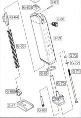 WE GLOCK основание пружины МАГАЗИНА Part 66