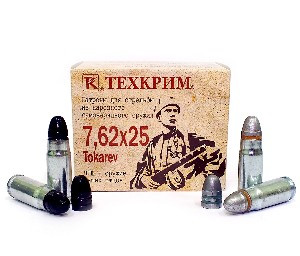 ПАТРОН кал. 7,62х25 Tokarev, пуля LRNРC, пр. ЗАО "Техкрим"