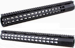 ЦЕВЬЕ CNC keymod Tri-Rails Barrel Mount-15 inches ZCAIRSOFT  M-277