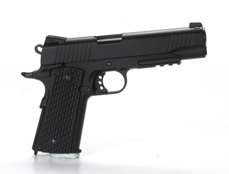 ПИСТОЛЕТ ПНЕВМ. KWC COLT M1911A1 TAC CO2, GBB, металл, магазин СО2 KCB-77AHN