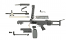 ПУЛЕМЕТ ПНЕВМ. M249 PARA, A&K, металл, пластик, скл. приклад, электрокороб - M249(PARA)