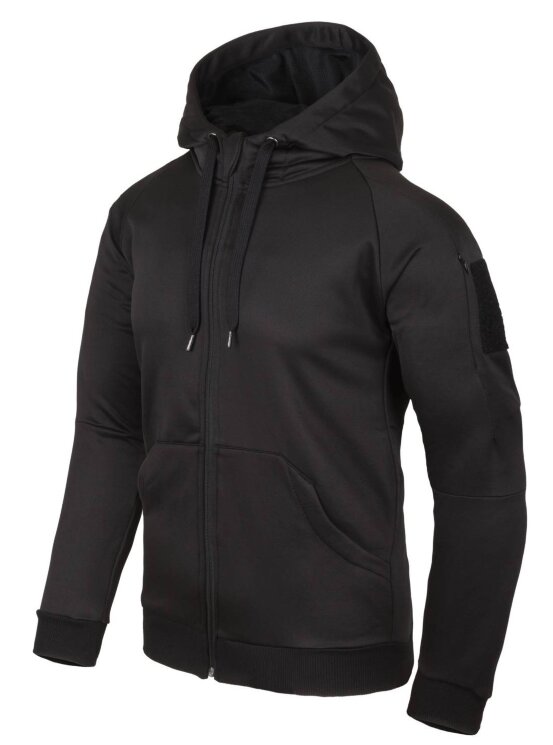 КУРТКА Urban Tactical Hoodie (FullZip)® - Black, код HELIKON-TEX BL-UHF-PO-01