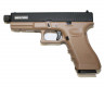 ПИСТОЛЕТ ПНЕВМ. KJW GLOCK G17 GBB CO2, ствол с резьбой, мет. слайд, модель - KP-17-TBC.CO2 TAN