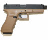 ПИСТОЛЕТ ПНЕВМ. KJW GLOCK G17 GBB CO2, ствол с резьбой, мет. слайд, модель - KP-17-TBC.CO2 TAN
