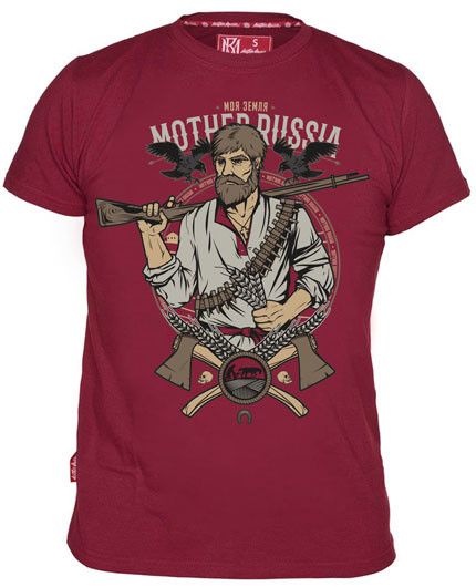 Футболка Mother Russia "Моя земля" бордо