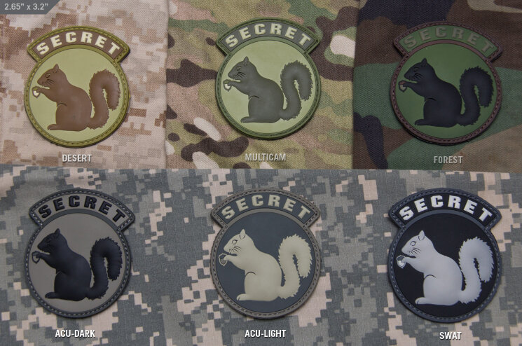 ШЕВРОН ПАТЧ на липучке Secret Squirrel PVC код MSM patch-00098-multicam